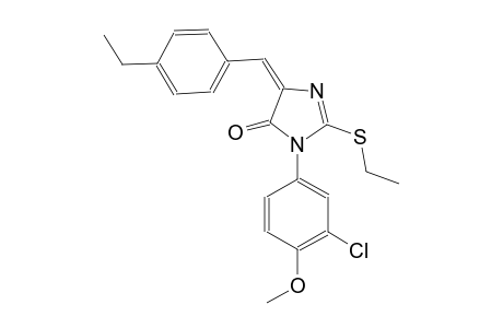 4H-imidazol-4-one, 3-(3-chloro-4-methoxyphenyl)-5-[(4-ethylphenyl)methylene]-2-(ethylthio)-3,5-dihydro-, (5E)-