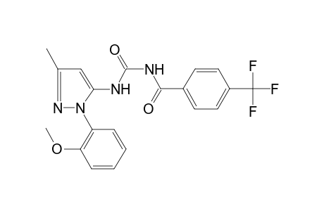 N-[[2-(2-methoxyphenyl)-5-methyl-pyrazol-3-yl]carbamoyl]-4-(trifluoromethyl)benzamide