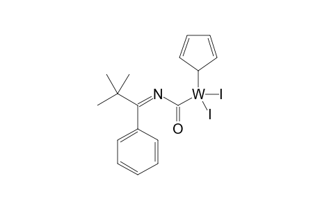 Tungsten, (.alpha.-tert-butylbenzylideniminato)carbonyl-.pi.-cyclopentadienyldiiodo-
