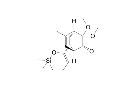 (1S*,4S*,7R*)-3,3-Dimethoxy-5-methyl-7-[1-[(1,1,1-trimethylsilyl)oxy]-1-propenyl]-bicyclo[2.2.2]oct-5-en-2-one