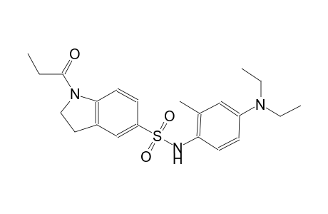 N-[4-(diethylamino)-2-methylphenyl]-1-propionyl-5-indolinesulfonamide