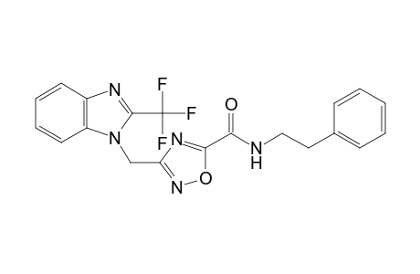 1,2,4-Oxadiazole-5-carboxamide, N-(2-phenylethyl)-3-[[2-(trifluoromethyl)-1H-1,3-benzimidazol-1-yl]methyl]-