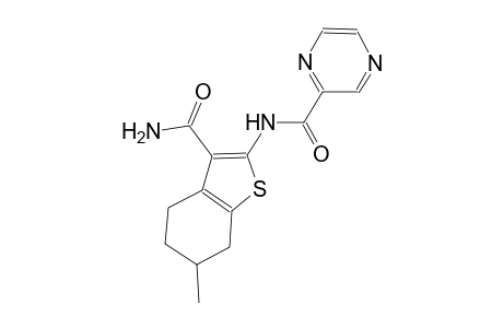N-[3-(aminocarbonyl)-6-methyl-4,5,6,7-tetrahydro-1-benzothien-2-yl]-2-pyrazinecarboxamide