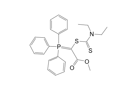Acetic acid, [[(diethylamino)thioxomethyl]thio](triphenylphosphorany lidene)-, methyl ester