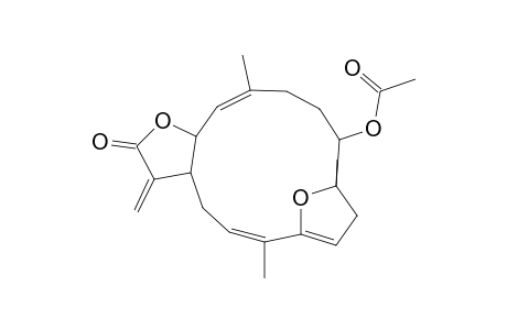 (1s,2s,3e,7s,8r,10e,12z)-7-acetoxy-8,11-epoxycembra-3,10,12,15-tetraen-17,2-olide