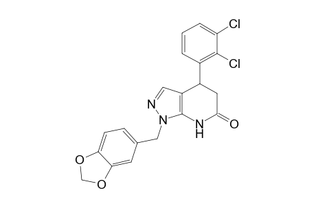 1-(2H-1,3-benzodioxol-5-ylmethyl)-4-(2,3-dichlorophenyl)-1H,4H,5H,6H,7H-pyrazolo[3,4-b]pyridin-6-one