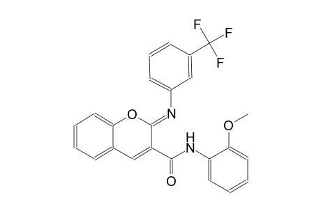 (2Z)-N-(2-methoxyphenyl)-2-{[3-(trifluoromethyl)phenyl]imino}-2H-chromene-3-carboxamide