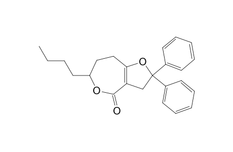 2,2-Diphenyl-6-n-butyl-2,3,7,8-tetrahydrofuro[3,2-c]oxepin-4(6H)-one
