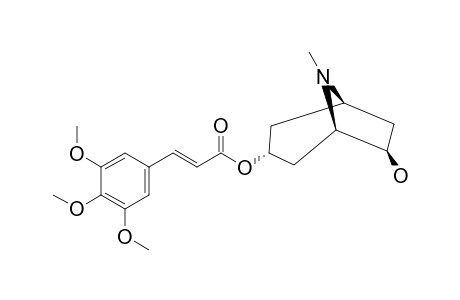 PERVILLEINE_G;3-ALPHA-(E)-(3,4,5-TRIMETHOXYCINNAMOYLOXY)-6-BETA-HYDROXYTROPANE