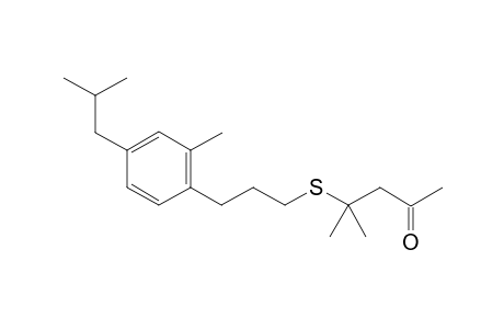 4-((3-(4-isobutyl-2-methylphenyl)propyl)thio)-4-methylpentan-2-one