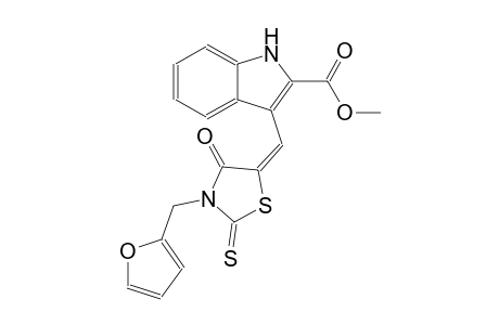 1H-indole-2-carboxylic acid, 3-[(E)-[3-(2-furanylmethyl)-4-oxo-2-thioxo-5-thiazolidinylidene]methyl]-, methyl ester