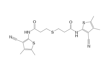 N-(3-cyano-4,5-dimethyl-2-thienyl)-3-({3-[(3-cyano-4,5-dimethyl-2-thienyl)amino]-3-oxopropyl}sulfanyl)propanamide