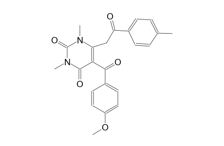 2,4(1H,3H)-pyrimidinedione, 5-(4-methoxybenzoyl)-1,3-dimethyl-6-[2-(4-methylphenyl)-2-oxoethyl]-