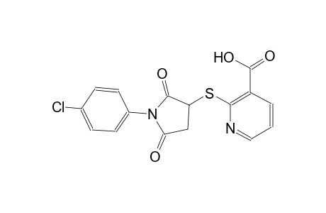 3-pyridinecarboxylic acid, 2-[[1-(4-chlorophenyl)-2,5-dioxo-3-pyrrolidinyl]thio]-