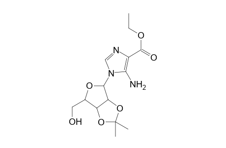 Imidazole-4-carboxylic acid, 5-amino-1-(8-hydroxymethyl-3,3-dimethyl-2,4,7-trioxabicyclo[3.3.0]oct-6-yl)-, ethyl ester