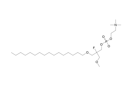 2'-(TRIMETHYLAMMONIUM)-ETHYL-2-FLUORO-2-(HEXADECYLOXYMETHYL)-3-METHOXYPROP-1-YLPHOSPHATE