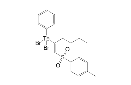 (E)-2-(4-Methylphenylsulfonyl)-1-butylvinylphenyltellurium dibromide