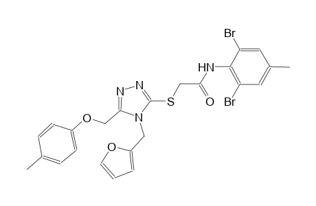 N-(2,6-dibromo-4-methylphenyl)-2-({4-(2-furylmethyl)-5-[(4-methylphenoxy)methyl]-4H-1,2,4-triazol-3-yl}sulfanyl)acetamide
