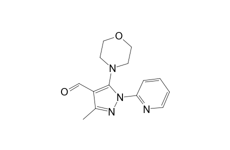 3-Methyl-5-(4-morpholinyl)-1-(2-pyridinyl)-4-pyrazolecarboxaldehyde