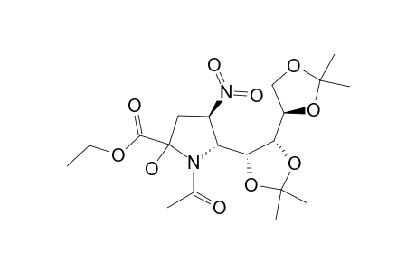 ETHYL_N-ACETYL-5-AMINO-3,4,5-TRIDEOXY-6,7:8,9-DI-O-ISOPROPYLIDENE-4-NITRO-D-GLYCERO-D-TALO-NON-2-ULOFURANOSONATE