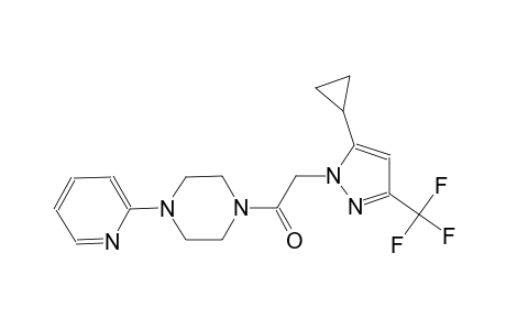 1-{[5-cyclopropyl-3-(trifluoromethyl)-1H-pyrazol-1-yl]acetyl}-4-(2-pyridinyl)piperazine