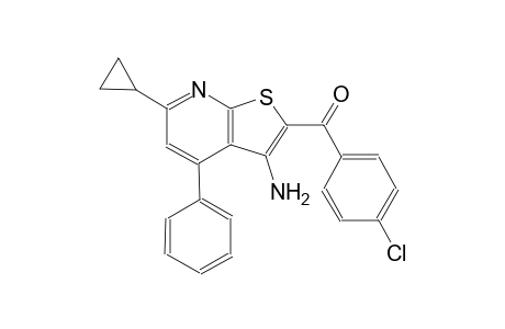 (3-amino-6-cyclopropyl-4-phenyl-2-thieno[2,3-b]pyridinyl)-(4-chlorophenyl)methanone
