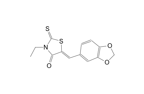 (5Z)-5-(1,3-benzodioxol-5-ylmethylene)-3-ethyl-2-thioxo-1,3-thiazolidin-4-one