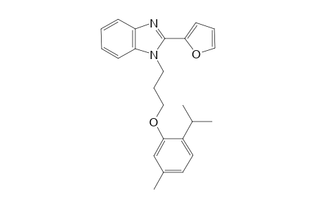 1H-1,3-Benzimidazole, 2-(2-furanyl)-1-[3-[5-methyl-2-(1-methylethyl)phenoxy]propyl]-