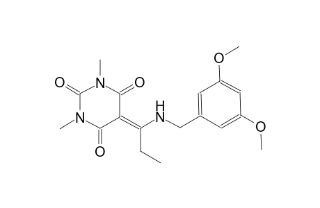 5-{1-[(3,5-dimethoxybenzyl)amino]propylidene}-1,3-dimethyl-2,4,6(1H,3H,5H)-pyrimidinetrione