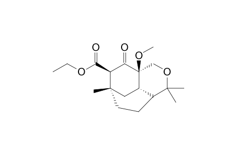 (1S,2R,4R,9S)-4-Methoxy-1,7,7-trimethyl-3-oxo-6-oxa-tricyclo[6.2.2.0*4,9*]dodecane-2-carboxylic acid ethyl ester