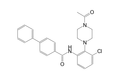 [1,1'-biphenyl]-4-carboxamide, N-[2-(4-acetyl-1-piperazinyl)-3-chlorophenyl]-