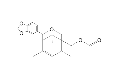 Acetic acid, [6,8,9-trimethyl-4-(3,4-methylenedioxyphenyl)-3-oxabicyclo[3.3.1]non-6-en-1-yl)methyl ester