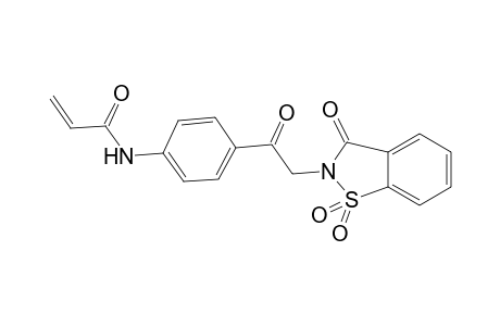 2-Propenamide, N-[4-[2-(1,1-dioxido-3-oxo-1,2-benzisothiazol-2(3H)-yl)acetyl]phenyl]-