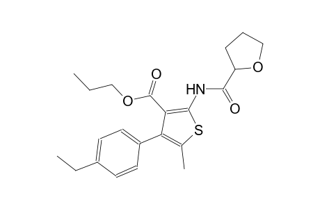 propyl 4-(4-ethylphenyl)-5-methyl-2-[(tetrahydro-2-furanylcarbonyl)amino]-3-thiophenecarboxylate