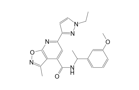 isoxazolo[5,4-b]pyridine-4-carboxamide, 6-(1-ethyl-1H-pyrazol-3-yl)-N-[1-(3-methoxyphenyl)ethyl]-3-methyl-