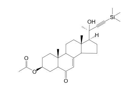 (20R)-23-Trimethylsilyl-3.beta.acetyl 20-Dihydroxy-24-norchol-7-en-22-yn-6-one