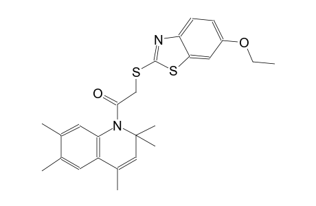 1-{[(6-ethoxy-1,3-benzothiazol-2-yl)sulfanyl]acetyl}-2,2,4,6,7-pentamethyl-1,2-dihydroquinoline