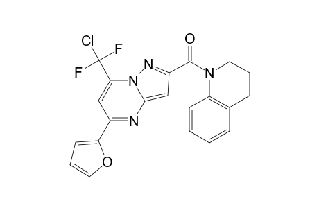 [7-[chloranyl-bis(fluoranyl)methyl]-5-(furan-2-yl)pyrazolo[1,5-a]pyrimidin-2-yl]-(3,4-dihydro-2H-quinolin-1-yl)methanone