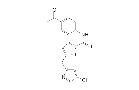 N-(4-acetylphenyl)-5-[(4-chloro-1H-pyrazol-1-yl)methyl]-2-furamide