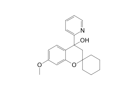 2,2-Spirocyclohexyl-7-methoxy-4-hydroxy-4-(2-pyridyl)-3,4-dihydro-2H-1-benzopyran
