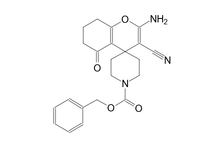 benzyl 2-amino-3-cyano-5-oxo-5,6,7,8-tetrahydrospiro[chromene-4,4'-piperidine]-1'-carboxylate