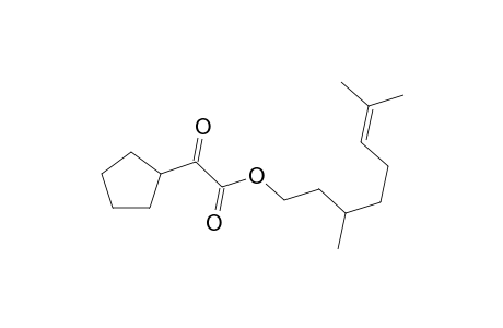 (Cyclopentyl)oxyacetic acid 3,7-dimethyl-6-octenyl ester