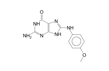 2-Amino-8-(4-methoxy-phenylamino)-1,9-dihydro-purin-6-one