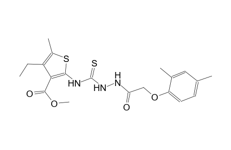 methyl 2-[({2-[(2,4-dimethylphenoxy)acetyl]hydrazino}carbothioyl)amino]-4-ethyl-5-methyl-3-thiophenecarboxylate