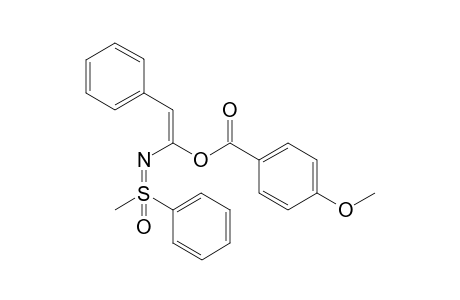 (E)-N-[2-Phenylvinyl-2-(4-methoxy-benzoyloxy)]-S-methyl-S-phenylsulfoximine