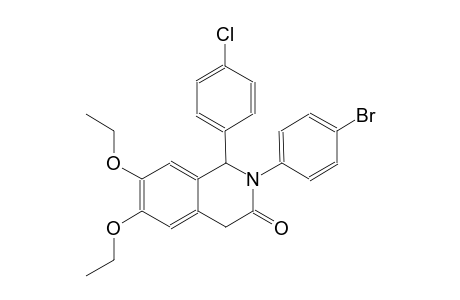 2-(4-bromophenyl)-1-(4-chlorophenyl)-6,7-diethoxy-1,4-dihydro-3(2H)-isoquinolinone