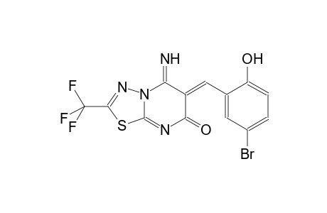 (6Z)-6-(5-bromo-2-hydroxybenzylidene)-5-imino-2-(trifluoromethyl)-5,6-dihydro-7H-[1,3,4]thiadiazolo[3,2-a]pyrimidin-7-one