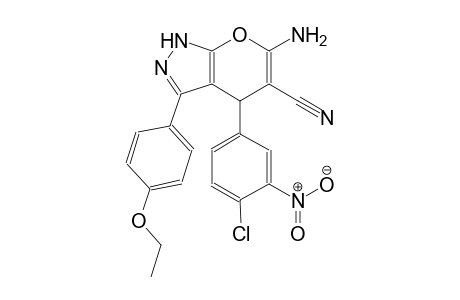 6-amino-4-(4-chloro-3-nitrophenyl)-3-(4-ethoxyphenyl)-1,4-dihydropyrano[2,3-c]pyrazole-5-carbonitrile