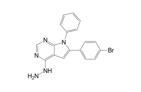 6-(4-bromophenyl)-7-phenyl-4-hydrazino-7H-pyrrolo[2,3-d]pyrimidine