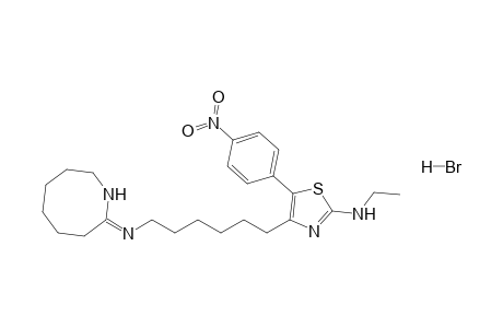 2-Ethylamino-5-(4-nitrophenyl)-4-[6-(1-azacyclooct-2-ylidene)aminohexyl]thiazole hydrobromide